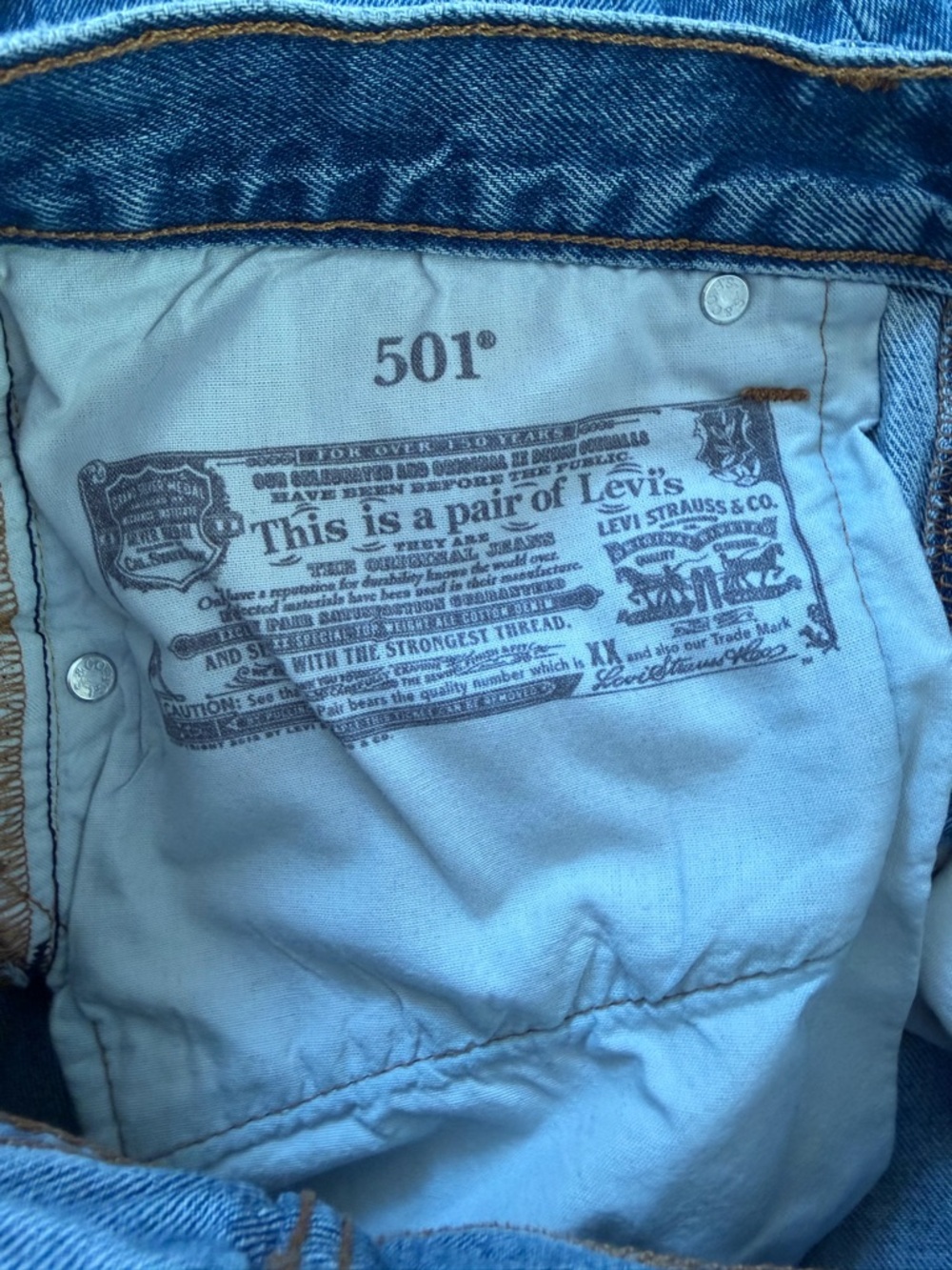 Levi’s 501 Studded Straight Leg Jeans W31 L30 Y2K Western Denim - Picture 4 of 8